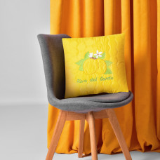 Подушка декоративна 40х40 Лимони IDEIA з вишивкою антиалергенна жовта
