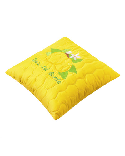 Подушка декоративна 40х40 Лимони IDEIA з вишивкою антиалергенна жовта