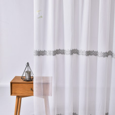 Тканина тюль з вишивкою, 320 см, 66 г/м2 V-gri