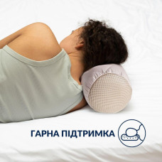 Подушка-калик NORDIC COMFORT IDEIA 15х40 см із повітропроникною вставкою, подушка для шиї та голови беж