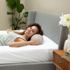 Подушка-калик NORDIC COMFORT IDEIA 15х40 см із повітропроникною вставкою, подушка для шиї та голови беж