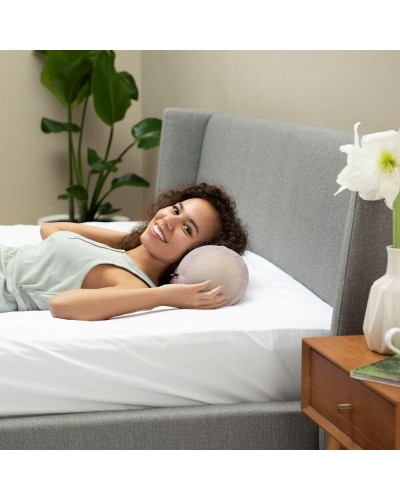 Подушка-калик NORDIC COMFORT IDEIA 15х40 см із повітропроникною вставкою, подушка для шиї та голови беж
