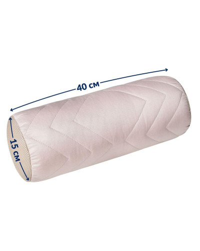 Подушка-калик NORDIC COMFORT IDEIA 15х40 см із повітропроникною вставкою, подушка для шиї та голови беж