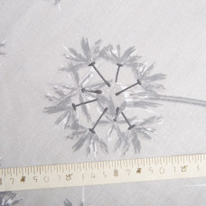 Тканина бязь ранфорс для постільної білизни, бавовна, 130 г/м2, 240 см 7.28087/2 Кульбаби сіра