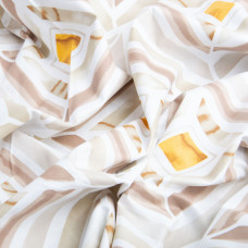 Тканина бязь ранфорс для постільної білизни, бавовна, 130 г/м2, 240 см 8.28411/7 Ромб беж