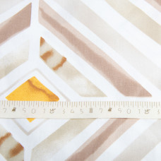 Тканина бязь ранфорс для постільної білизни, бавовна, 130 г/м2, 240 см 8.28411/7 Ромб беж