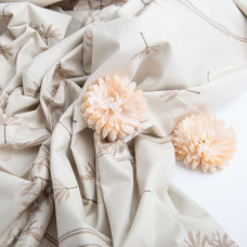 Тканина бязь ранфорс для постільної білизни, бавовна, 130 г/м2, 240 см 7.28087/5 Кульбаби беж