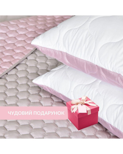 Подушка для сну 50х70 см Soft IDEIA двостороння аналог лебединого пуху стьобана, штучний пух, преміум