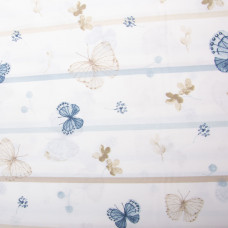 Тканина бязь ранфорс для постільної білизни, бавовна, 130 г/м2, 240 см 12.28892/6 Метелики Petrol