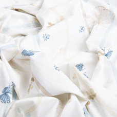 Тканина бязь ранфорс для постільної білизни, бавовна, 130 г/м2, 240 см 12.28892/6 Метелики Petrol