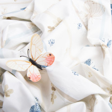 Тканина бязь ранфорс для постільної білизни, бавовна, 130 г/м2, 240 см 12.28892/6 Метелики Petrol