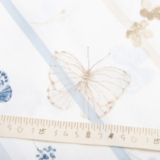 Тканина бязь ранфорс для постільної білизни, бавовна, 130 г/м2, 240 см 12.28892/6 Метелики Petrol