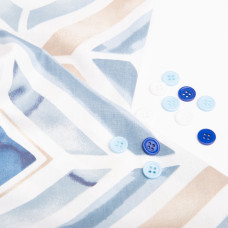 Тканина бязь ранфорс для постільної білизни, бавовна, 130 г/м2, 240 см 8.28411/2 Ромб синій