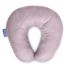 Подушка рогалик 32х32 см Travel IDEIA для подорожей для шиї та голови дорожній антиалергенний сірий