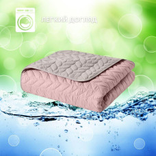 Покривало на ліжко 220х240 см Warmis двостороннє міцне стьобання тканини, антиалергенне волоконо пудра