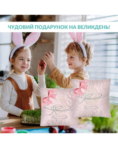 Набір декоративних подушок 40x40 см 2 шт Великий IDEIA, подушка з вишивкою, святковий декор какао