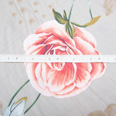 Тканина бавовна сатин для постільної білизни, натуральна тканина, постільна білизна, 120 г/м2 ВТ-273A квіти беж