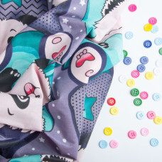 Тканина бязь ранфорс GOLD LUX для постільної білизни, бавовна, 125 г/м2, 220 см GLux-5195 панда