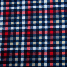 Тканина трикотаж Вермонт, 145 см клітина дрібна червона синя