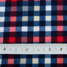 Тканина трикотаж Вермонт, 145 см клітина дрібна червона синя
