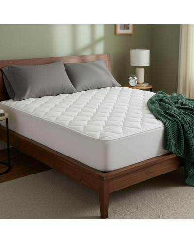 Наматрацник 160х200 см IDEIA стьобаний, щільність 150 г/м, захисний, антиалергенний, з натяжним бортом, готельний