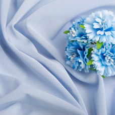 Тканина сітка Нейлон декоративна 150 см 170 г/м2 для одягу, декору, еластична, стрейчева 1537 блакитна