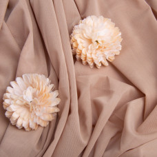 Тканина сітка Нейлон декоративна 150 см 170 г/м2 для одягу, декору, еластична, стрейчева 1111 беж