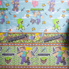 Тканина бязь ранфорс GOLD LUX для постільної білизни, бавовна, 125 г/м2, 220 см GLux-4145 MINCRAFT