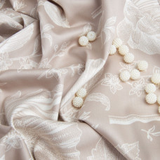 Тканина сатин для постільної білизни, пл 130 г/м2 210 ТС, бавовна, 240 см M 02231/16 мак беж