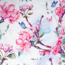 Тканина сатин для постільної білизни, пл 130 г/м2 210 ТС, бавовна, 240 см сакура