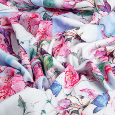 Тканина сатин для постільної білизни, пл 130 г/м2 210 ТС, бавовна, 240 см сакура