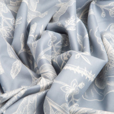 Тканина сатин для постільної білизни, пл 130 г/м2 210 ТС, бавовна, 240 см M 02231/17 мак сірий