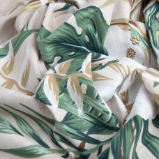 Тканина бязь ранфорс для постільної білизни, бавовна, 130 г/м2, 240 см M 11038/2 монстера