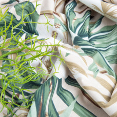 Тканина бязь ранфорс для постільної білизни, бавовна, 130 г/м2, 240 см M 11038/2 монстера