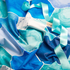 Тканина бязь ранфорс для постільної білизни, бавовна, 130 г/м2, 240 см 25010 v-01 соти електрик