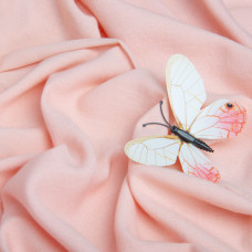 Тканина льон креп лайт, 150 см, 116 г/м2, для одягу, лляна тканина, натуральна тканина V-12 персик