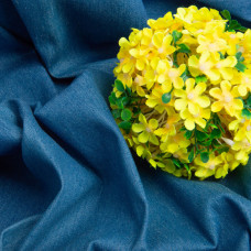 Тканина джинс, 155 см, 280 г/м2, котон, бавовна, тканина джинсова для одягу т/блакитна