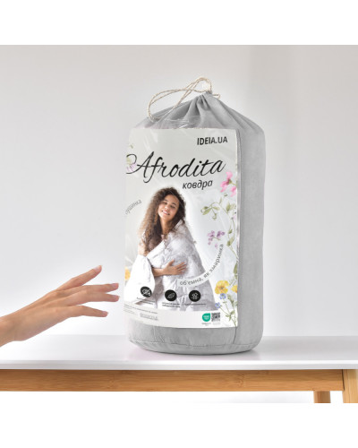 Ковдра літня 175х210 Afrodita IDEIA, штучний пух, легка, полегшена, м’яка
