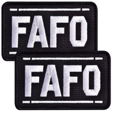 Набір шевронів 2 шт FAFO 5х8 см військова вишита аплікація, нашивка з липучкою, вишитий патч нашивка