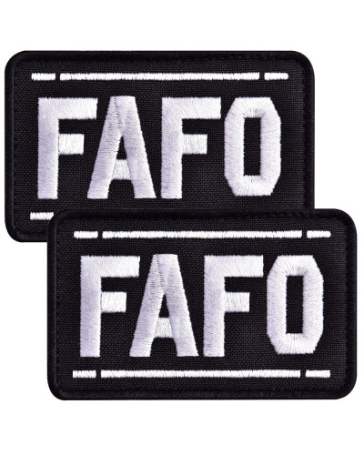 Набір шевронів 2 шт FAFO 5х8 см військова вишита аплікація, нашивка з липучкою, вишитий патч нашивка