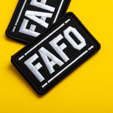 Набір шевронів 2 шт FAFO 5х8 см військова вишита аплікація, нашивка з липучкою, вишитий патч нашивка