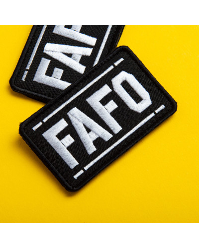 Набір шевронів 2 шт FAFO 5х8 см військова вишита аплікація, нашивка з липучкою, вишитий патч нашивка