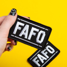 Набір шевронів 2 шт FAFO 5х8 см військова вишита аплікація, нашивка з липучкою, вишитий патч нашивка