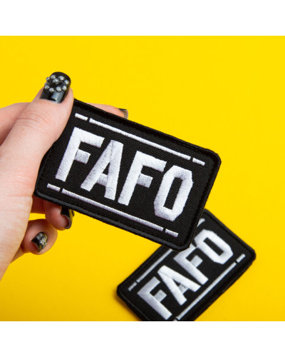 Набір шевронів 2 шт FAFO 5х8 см військова вишита аплікація, нашивка з липучкою, вишитий патч нашивка