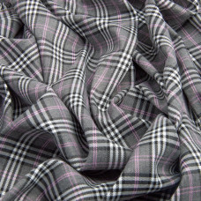 Тканина костюмна Клітка Шотландка, 150 см, 265 г/м2, Клітка, Шотландка, костюмка сіро бежева