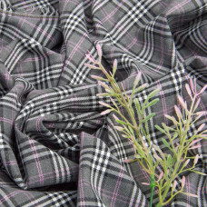 Тканина костюмна Клітка Шотландка, 150 см, 265 г/м2, Клітка, Шотландка, костюмка сіро бежева