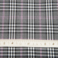 Тканина костюмна Клітка Шотландка, 150 см, 265 г/м2, Клітка, Шотландка, костюмка сіро бежева