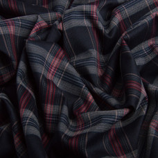 Тканина костюмна Клітина, 148 см, 265 г/м2, Клітка, Шотландка, костюмка т/синя
