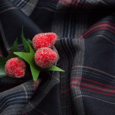 Тканина костюмна Клітина, 148 см, 265 г/м2, Клітка, Шотландка, костюмка т/синя