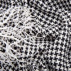 Тканина костюмна AT-26537 рогожка Зірка, 150 см, 415 г/м2 чорна